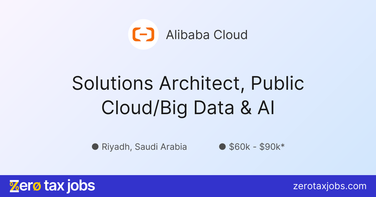 Solutions Architect, Public Cloud/Big Data & AI at Alibaba Cloud