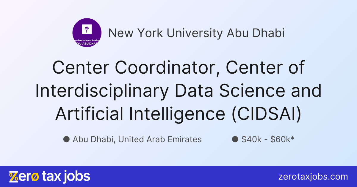 Center Coordinator, Center of Interdisciplinary Data Science and ...