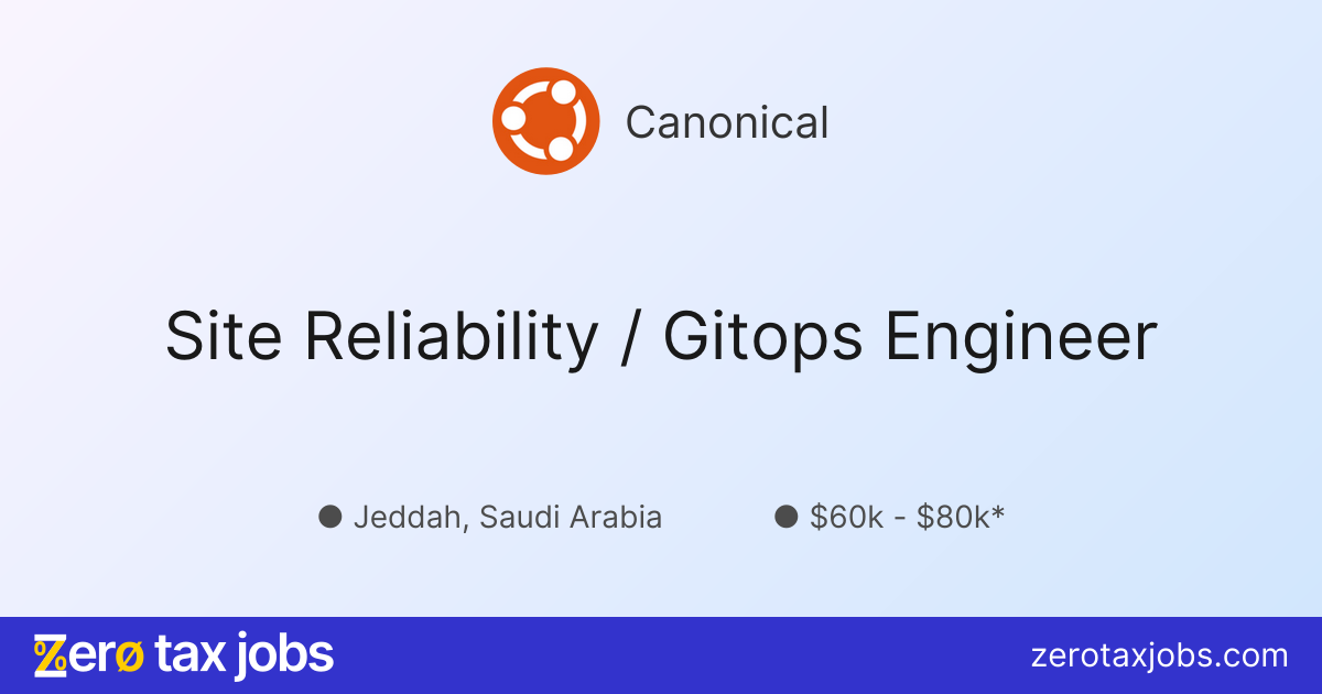 Site Reliability / Gitops Engineer at Canonical