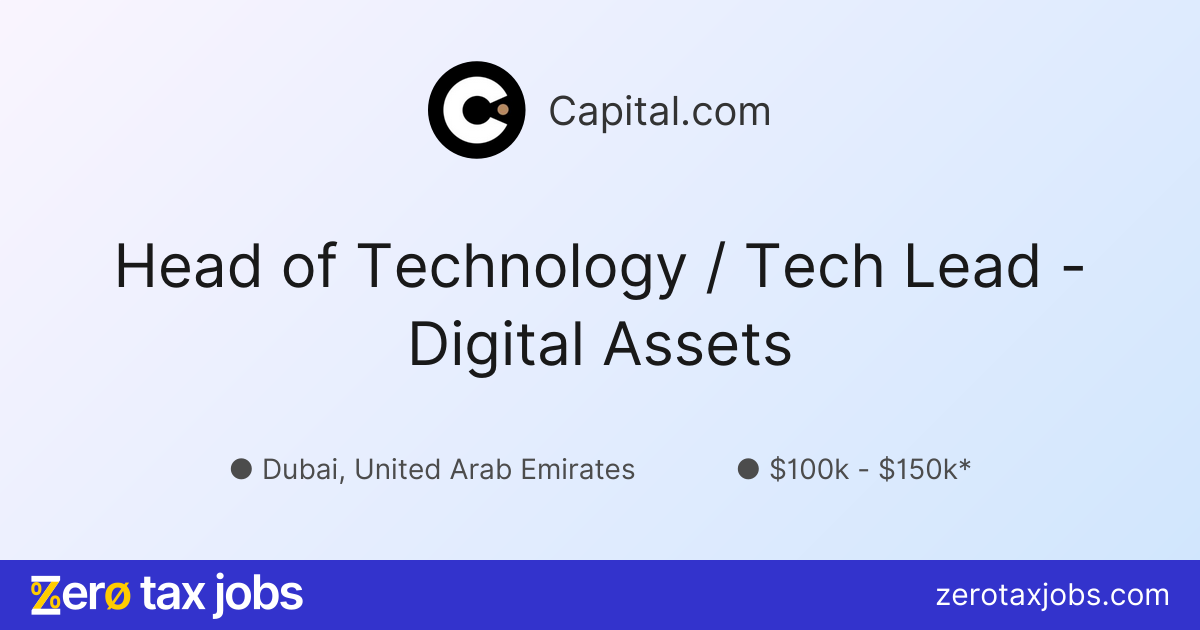 Head of Technology / Tech Lead - Digital Assets at Capital.com