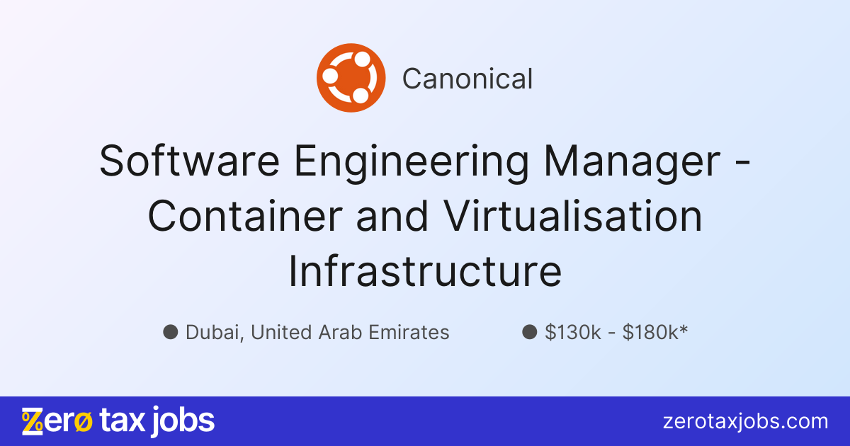 Software Engineering Manager - Container and Virtualisation ...