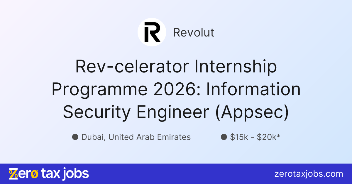 Rev-celerator Internship Programme 2026: Information Security Engineer ...