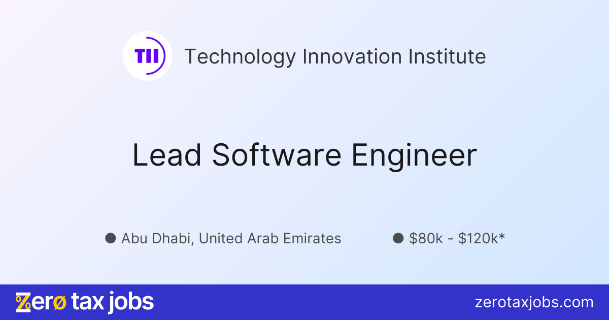 Lead Software Engineer at Technology Innovation Institute