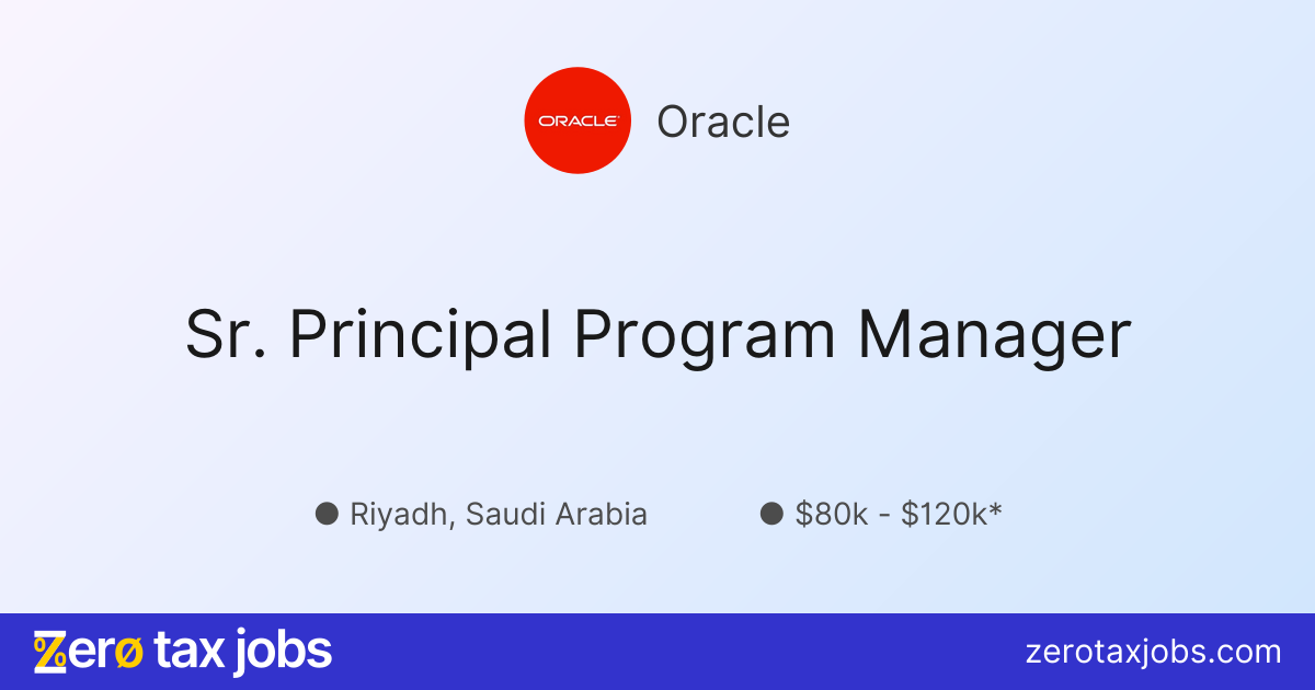 Sr. Principal Program Manager at Oracle