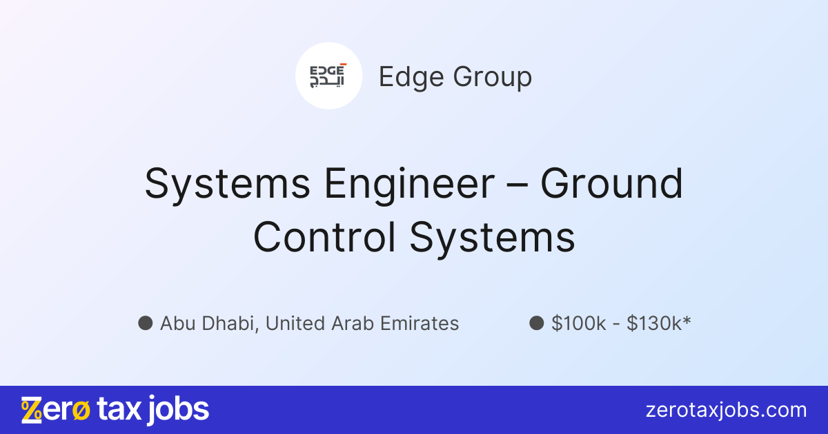 Systems Engineer – Ground Control Systems at Edge Group