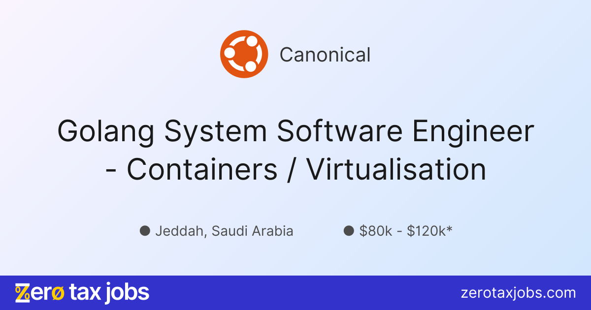 Golang System Software Engineer - Containers / Virtualisation at Canonical