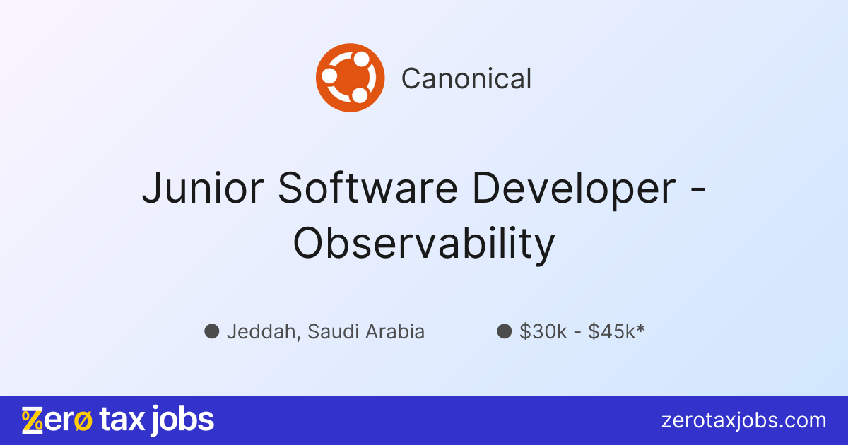 Junior Software Developer - Observability at Canonical