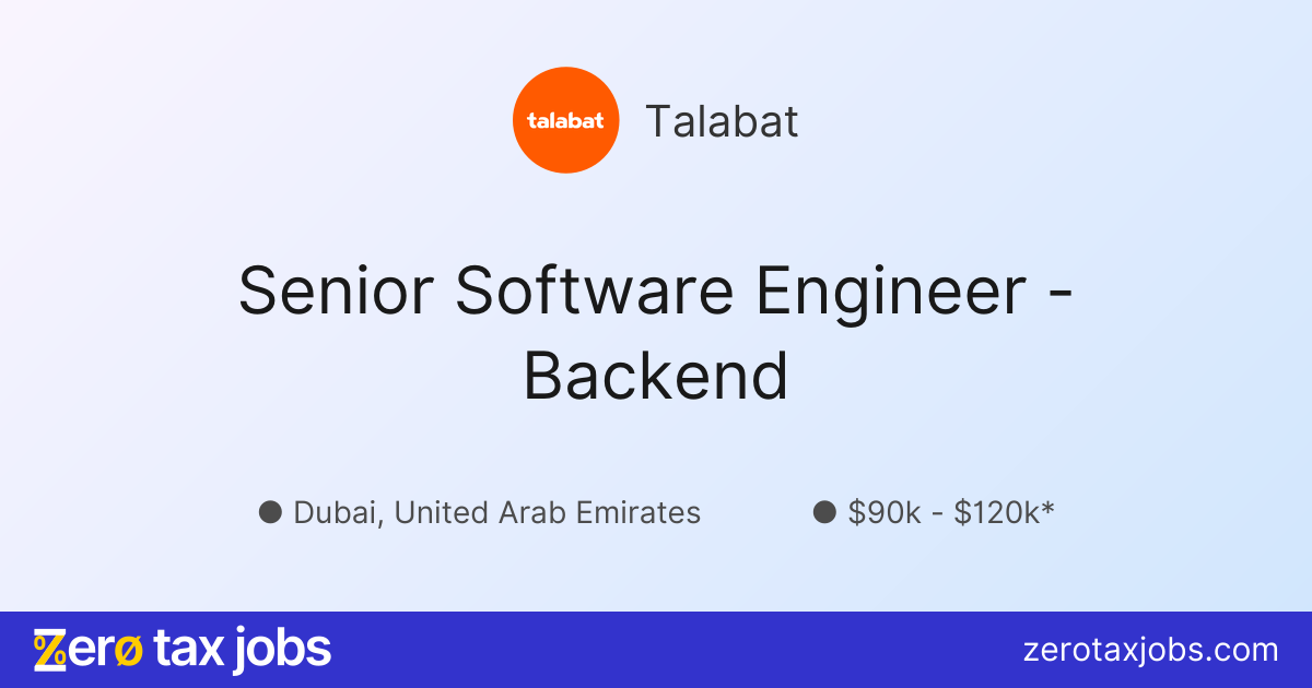 Senior Software Engineer - Backend at Talabat
