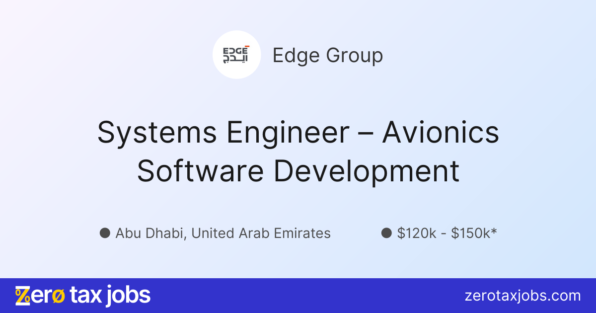 Systems Engineer – Avionics Software Development at Edge Group