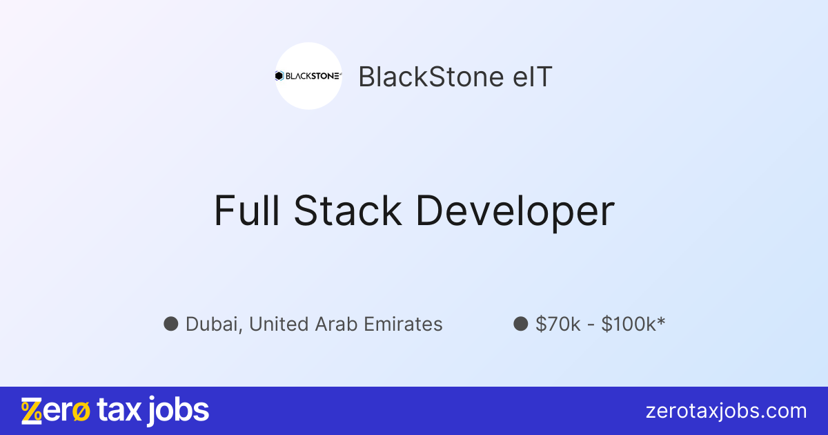Full Stack Developer at BlackStone eIT