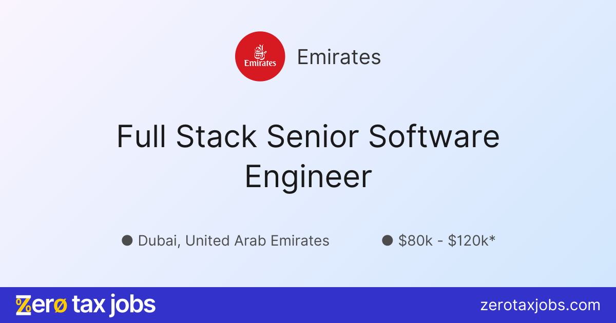 Full Stack Senior Software Engineer at Emirates