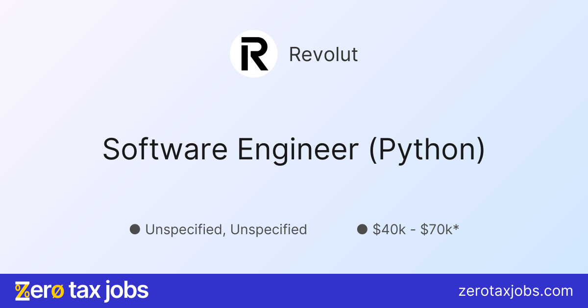 Software Engineer (Python) at Revolut