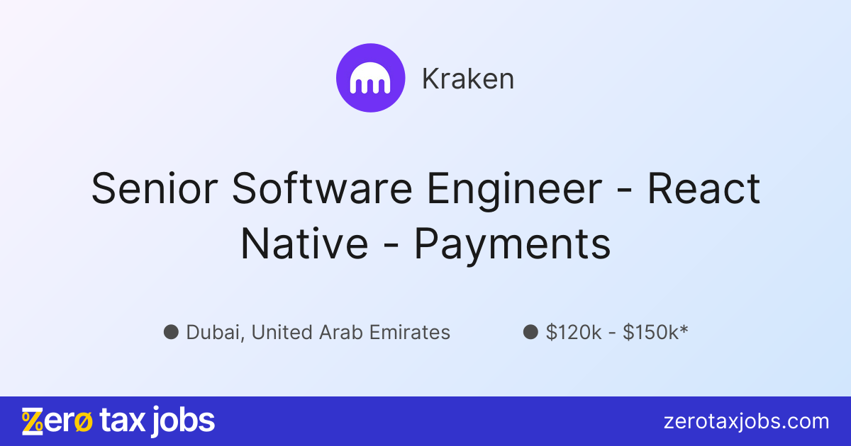 Senior Software Engineer - React Native - Payments at Kraken