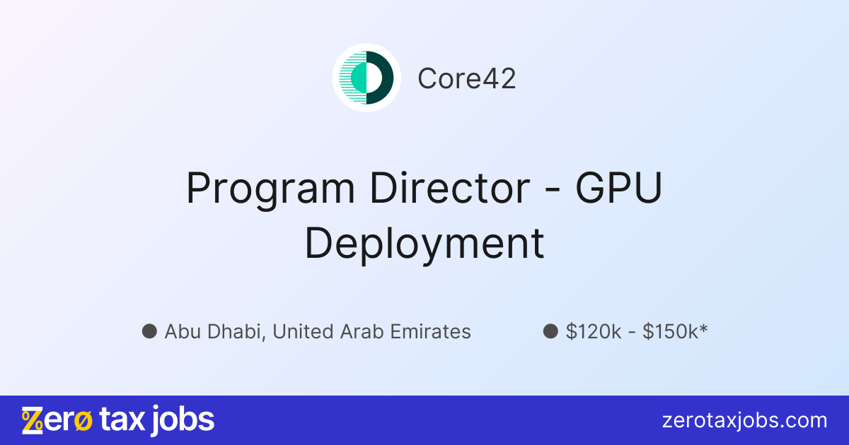 Program Director - GPU Deployment at Core42