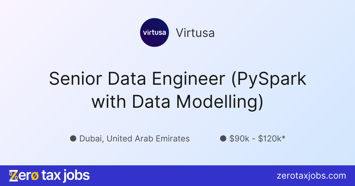 Senior Data Engineer (PySpark with Data Modelling) at Virtusa