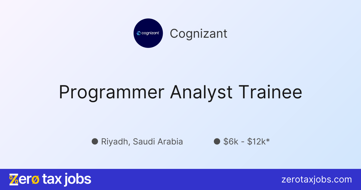Programmer Analyst Trainee at Cognizant
