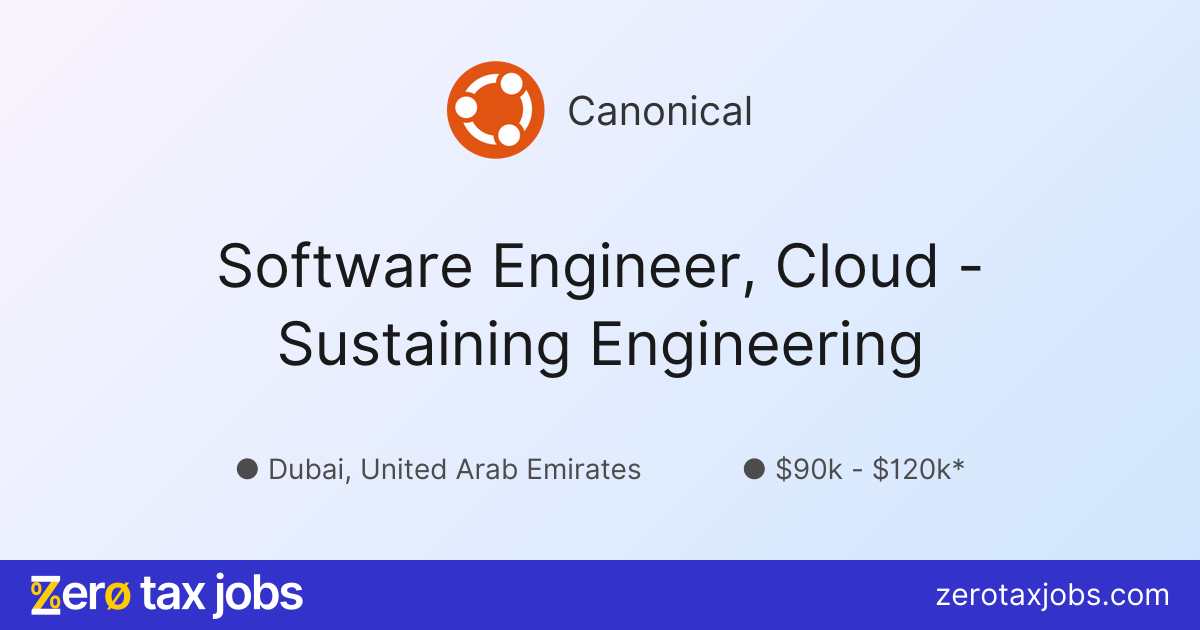 Software Engineer, Cloud - Sustaining Engineering at Canonical