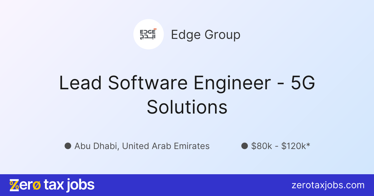 Lead Software Engineer - 5G Solutions at Edge Group