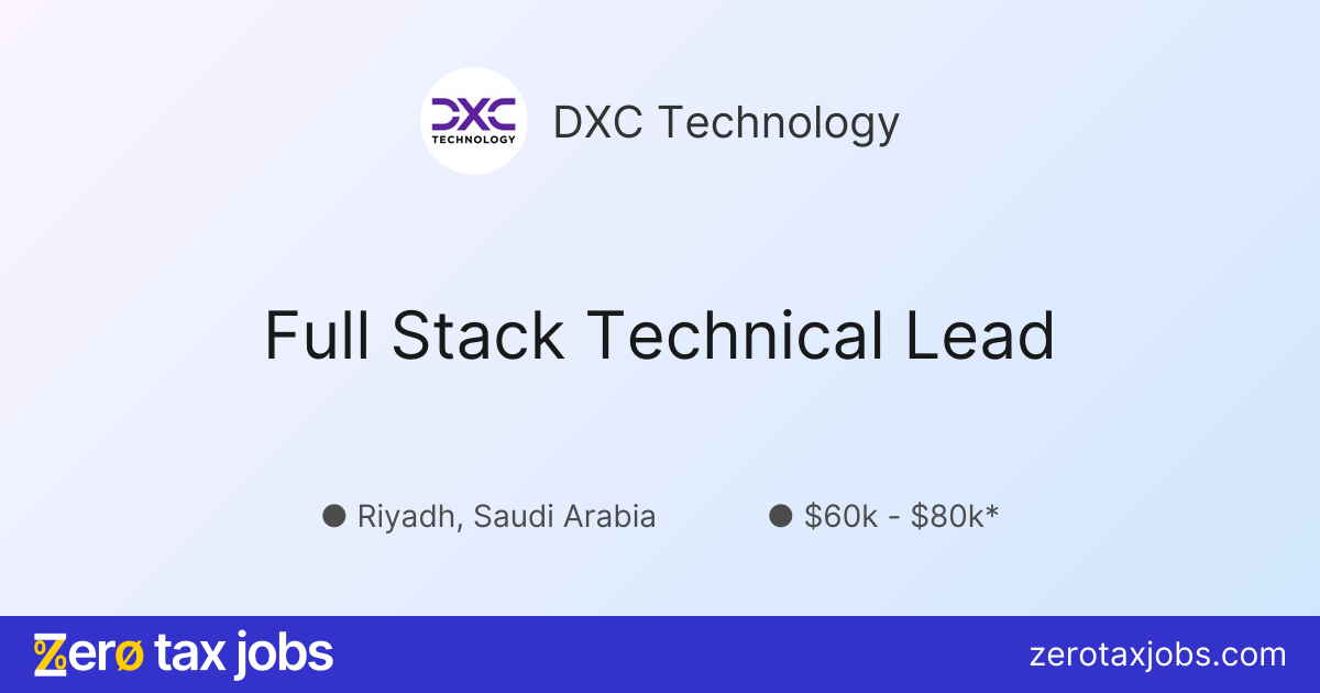 Full Stack Technical Lead at DXC Technology