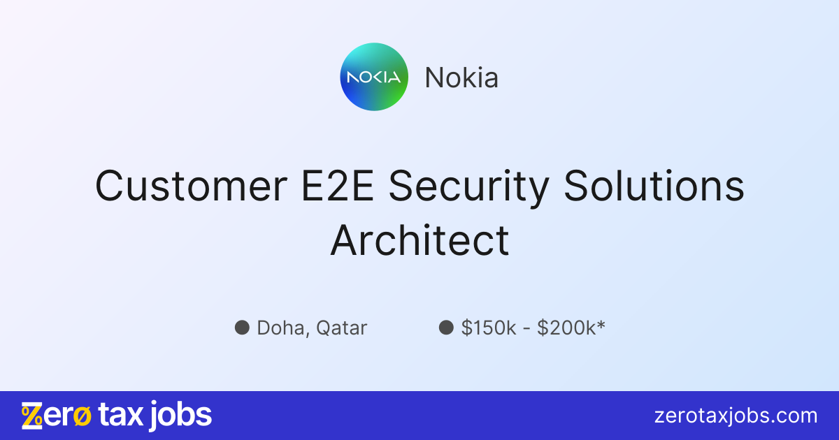 Customer E2E Security Solutions Architect at Nokia