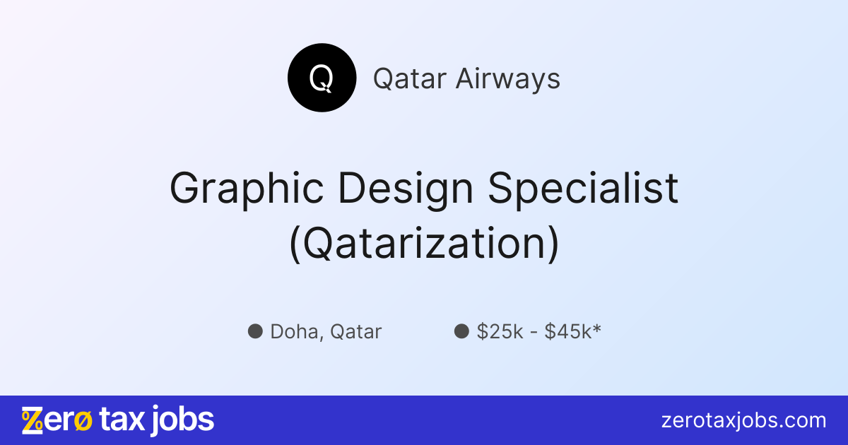 Graphic Design Specialist (Qatarization) at Qatar Airways