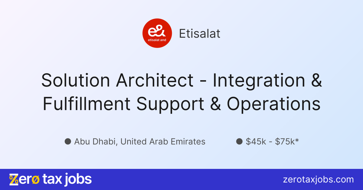 Solution Architect - Integration & Fulfillment Support & Operations