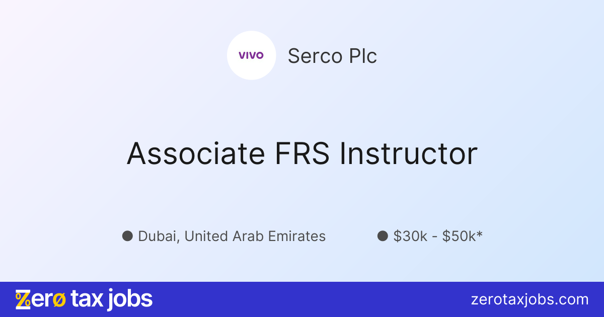 Associate FRS Instructor at Serco Plc