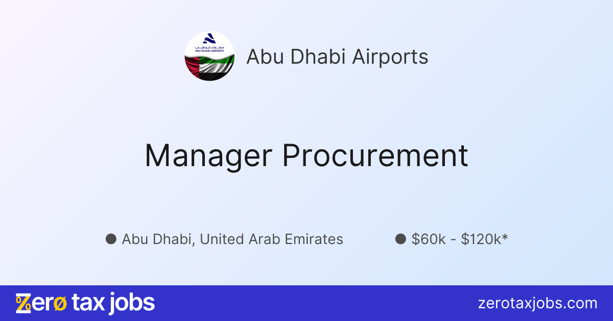 Manager Procurement at Abu Dhabi Airports