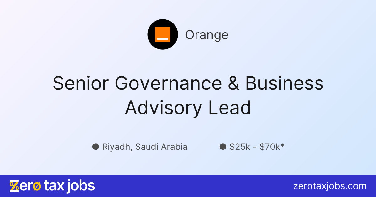Operating Model Governance Requirement Senior Governance & Business Advisory Lead at Orange