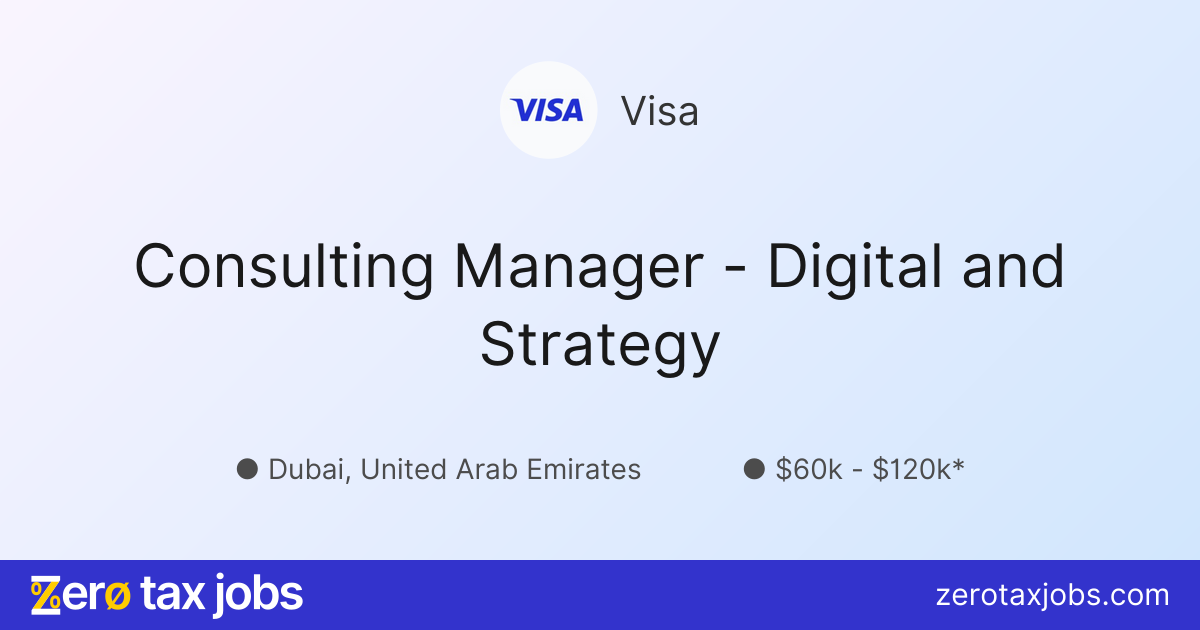 Oa Task Management Consulting Manager - Digital and Strategy at Visa