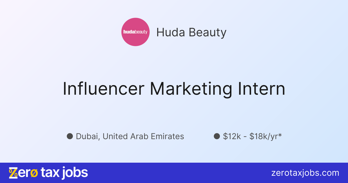 Influencer Marketing Intern at Huda Beauty