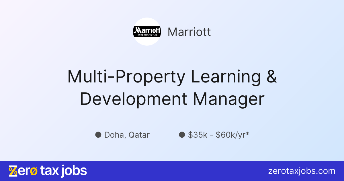 Multi-Property Learning & Development Manager at Marriott