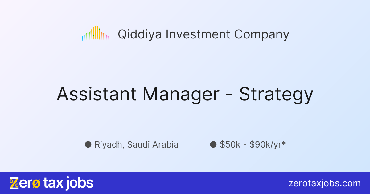 Movement Manager Assistant Manager - Strategy at Qiddiya Investment Company