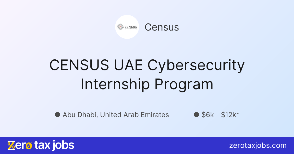 CENSUS UAE Cybersecurity Internship Program at Census