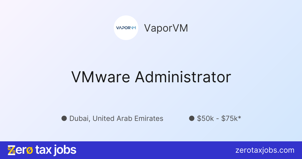 VMware Administrator at VaporVM