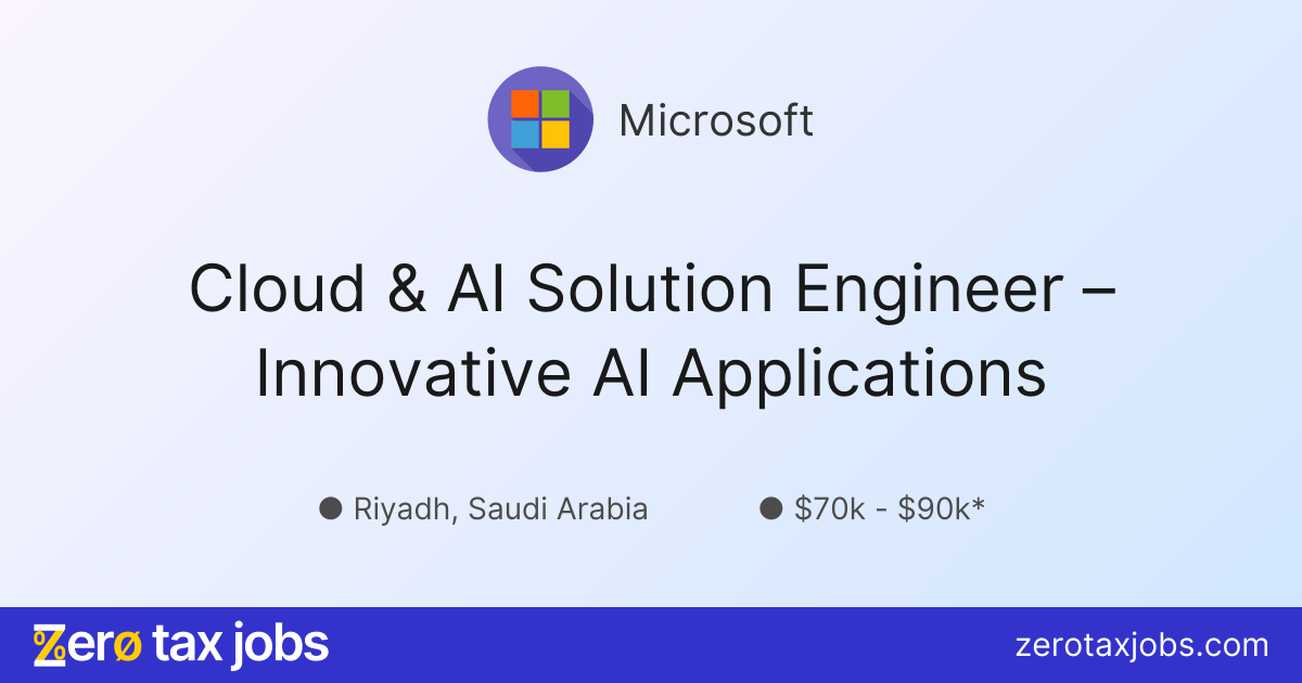 Cloud & AI Solution Engineer – Innovative AI Applications at Microsoft